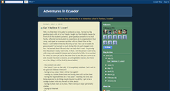 Desktop Screenshot of leslie-adventuresinecuador.blogspot.com