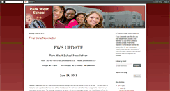 Desktop Screenshot of parkwestschool.blogspot.com