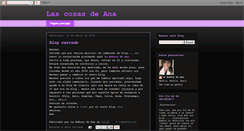 Desktop Screenshot of lascosasde-ana.blogspot.com