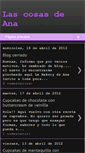 Mobile Screenshot of lascosasde-ana.blogspot.com