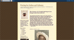 Desktop Screenshot of prayingforjoshuaandjulianna.blogspot.com