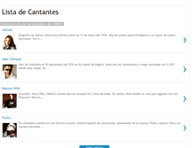 Tablet Screenshot of listadecantantes.blogspot.com