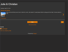 Tablet Screenshot of julieandchristianknight.blogspot.com