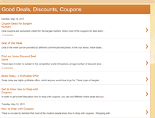 Tablet Screenshot of gooddeals-discounts-coupons.blogspot.com