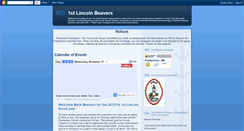 Desktop Screenshot of 1stlincolnbeavers.blogspot.com