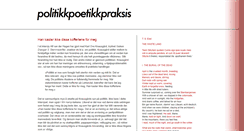 Desktop Screenshot of politikkpoetikkpraksis.blogspot.com