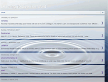 Tablet Screenshot of learningtolivetheword.blogspot.com