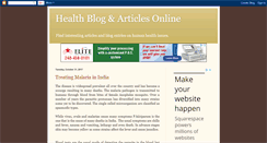 Desktop Screenshot of healtharticleblogs.blogspot.com