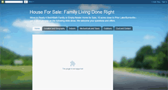 Desktop Screenshot of houseforsalefamilylivingdoneright.blogspot.com