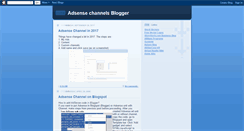 Desktop Screenshot of adsensechannels.blogspot.com