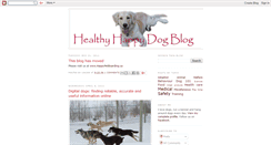 Desktop Screenshot of healthyhappydogblog.blogspot.com