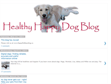 Tablet Screenshot of healthyhappydogblog.blogspot.com