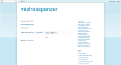 Desktop Screenshot of mistresspanzer.blogspot.com