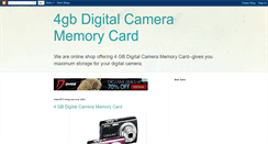 Desktop Screenshot of 4gbdigitalcameramemorycard.blogspot.com