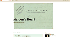 Desktop Screenshot of amaidensheart.blogspot.com