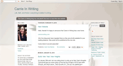 Desktop Screenshot of carrieinwriting.blogspot.com