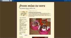 Desktop Screenshot of from-miss-to-mrs.blogspot.com