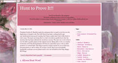 Desktop Screenshot of hunt2proveit.blogspot.com
