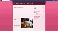 Desktop Screenshot of experimentosysuspasos.blogspot.com