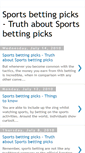 Mobile Screenshot of bet-sports-picks.blogspot.com