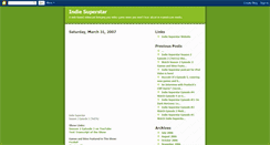 Desktop Screenshot of indiesuperstar.blogspot.com