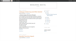 Desktop Screenshot of beranda-kecil.blogspot.com