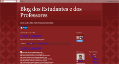 Desktop Screenshot of blogdosestudantesedosprofessores.blogspot.com