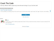 Tablet Screenshot of crackthecodegame.blogspot.com