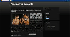Desktop Screenshot of pacquiao-vs-margarito.blogspot.com