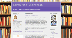 Desktop Screenshot of librariankaren.blogspot.com