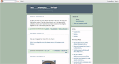 Desktop Screenshot of mymemorywriter.blogspot.com