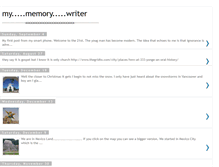 Tablet Screenshot of mymemorywriter.blogspot.com