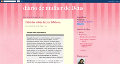 Desktop Screenshot of diariodemulherdedeus.blogspot.com