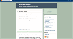 Desktop Screenshot of mindlessmedia.blogspot.com