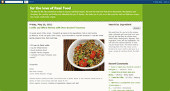 Desktop Screenshot of loveofrealfood.blogspot.com