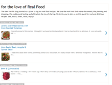 Tablet Screenshot of loveofrealfood.blogspot.com