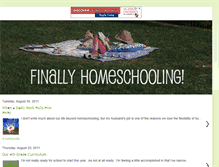 Tablet Screenshot of finallyhomeschooling.blogspot.com