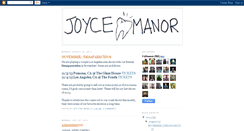 Desktop Screenshot of joycemanor.blogspot.com