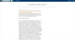 Desktop Screenshot of clarkgenealogy.blogspot.com