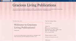 Desktop Screenshot of graciouslivingpublications.blogspot.com