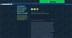 Desktop Screenshot of newfirearmsact2009.blogspot.com