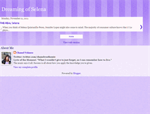 Tablet Screenshot of dreamingofselena.blogspot.com
