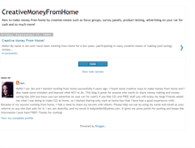 Tablet Screenshot of creativemoneyfromhome.blogspot.com