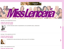 Tablet Screenshot of miss-lenceria.blogspot.com