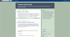 Desktop Screenshot of businessschoolguide.blogspot.com