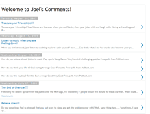 Tablet Screenshot of joelcomments.blogspot.com