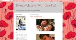 Desktop Screenshot of everything-wonderful.blogspot.com