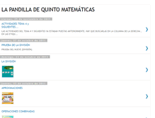 Tablet Screenshot of lapandilladequintomatematicas.blogspot.com