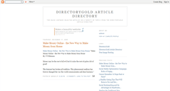 Desktop Screenshot of directorygold-articles.blogspot.com
