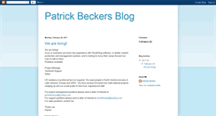 Desktop Screenshot of patrickbeckersblog.blogspot.com